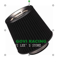 Filtro de ar automático preto Flat 3in universal para tubo de entrada de ar de carro